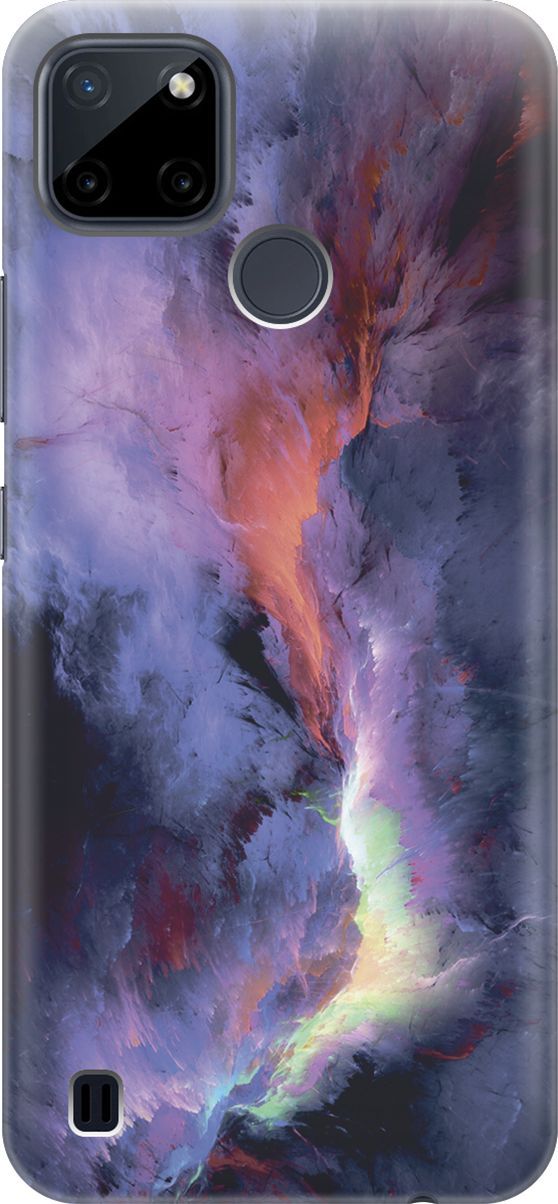 

Силиконовый чехол на Realme C21Y "Гром и молния", Фиолетовый;черный, 4876