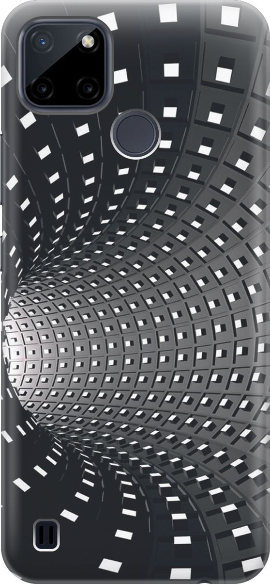 

Силиконовый чехол на Realme C21Y "Черно-белый тоннель", Белый;серый, 6360