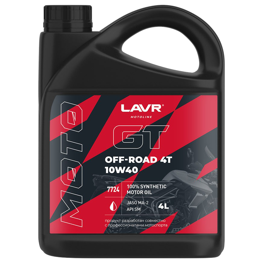 Моторное Масло Lavr Moto 10W-40, Gt Off Road 4t, 4 Л, Lavr Ln7724