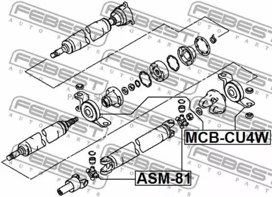 

FEBEST Подвесная опора карданного вала FEBEST MCB-CU4W
