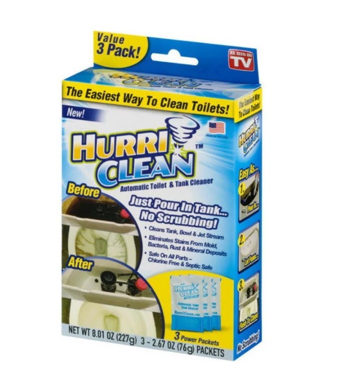 фото Пенящийся очиститель для унитаза hurri clean, 3 пакетика markethot