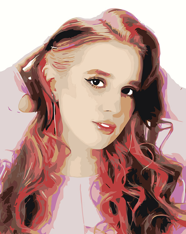 

Картина по номерам Цветное Ютубер Риви А4: портрет в розовом 40x50