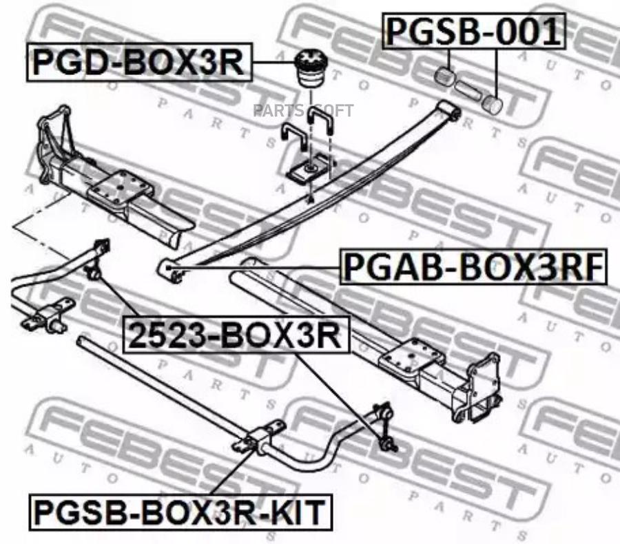 

FEBEST Отбойник рессоры зад.CITROEN JUMPER III RELAY III 2006- FEBEST PGD-BOX3R