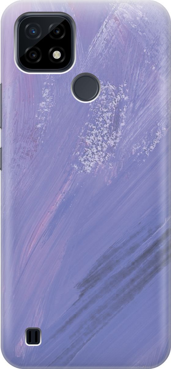 

Силиконовый чехол на realme C21 "Сиреневые мазки", Серый;фиолетовый, 6999