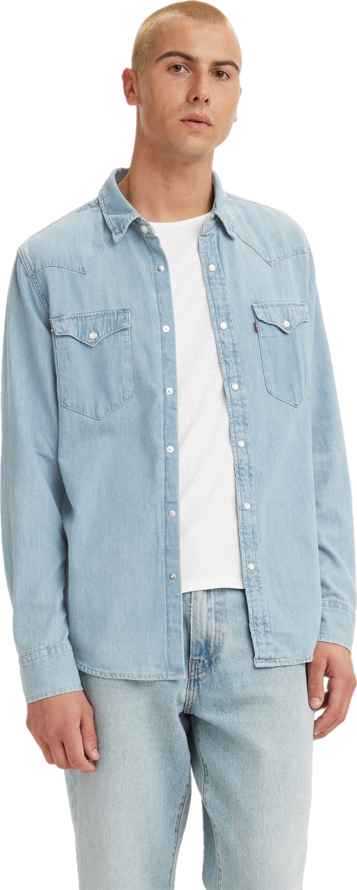 

Рубашка мужская Levi's 85745-0003 голубая M, Голубой, 85745-0003