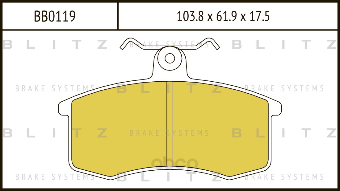 

Тормозные колодки BLITZ дисковые для ВАЗ 2110, 2111, 2112 1995- BB0119