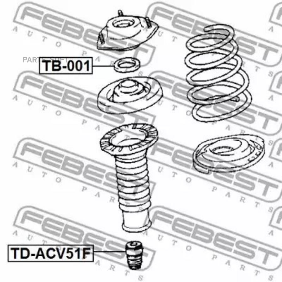 

FEBEST Отбойник пер.аморт.TOYOTA CAMRYHYBRID ACV51ASV50AVV50GSV50 2011- FEBEST TD-ACV51F