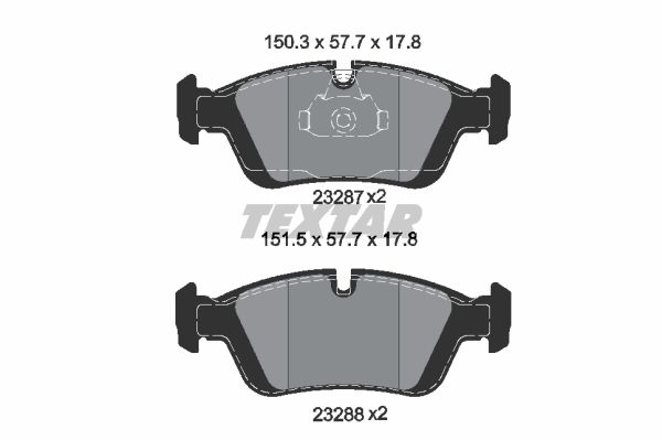 фото Колодки тормозные дисковые передн bmw: 3 90-98;3 98-05;3 compact 94-00;3 compact 01-05;3 t textar