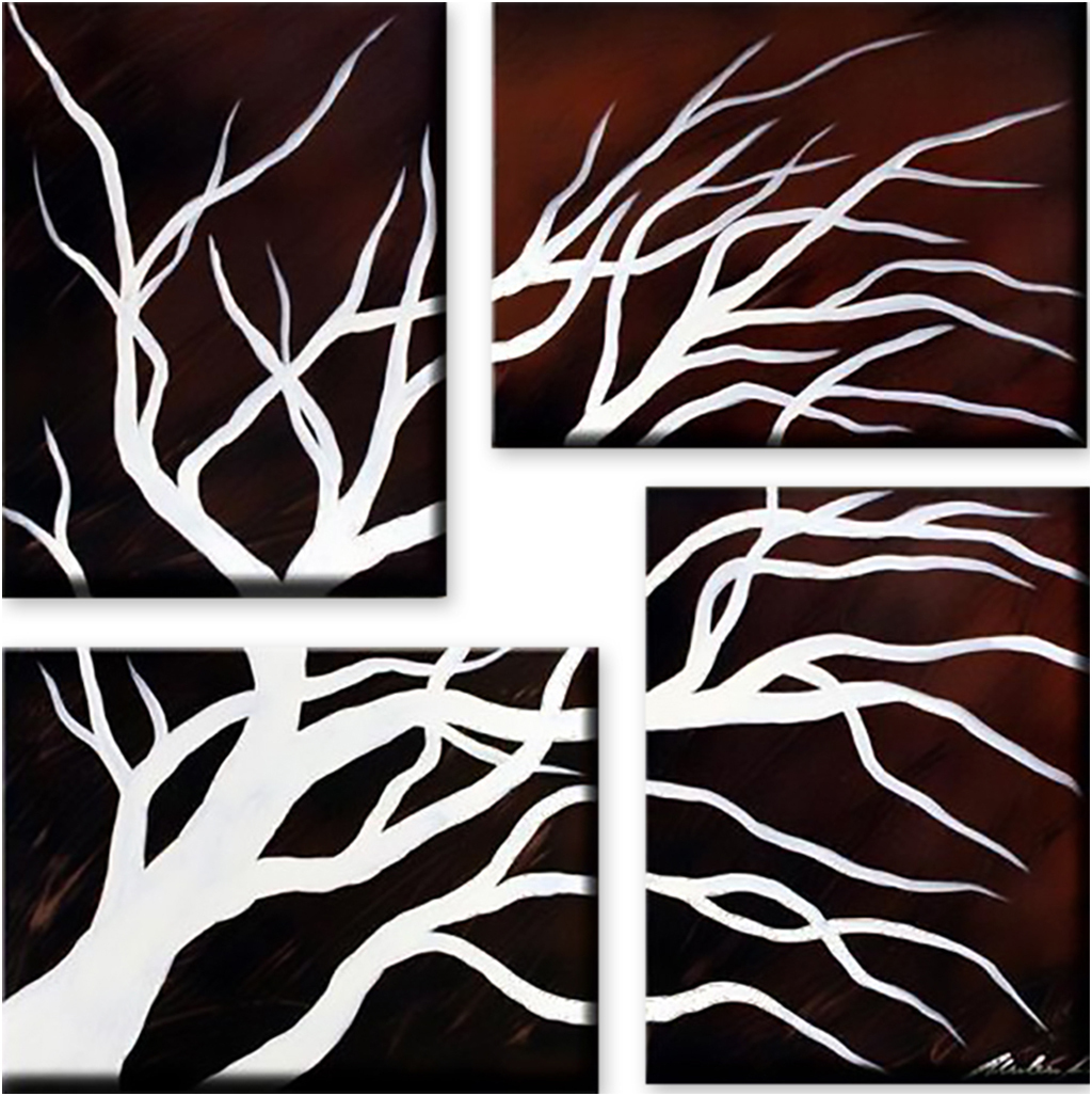 

Картина модульная на холсте Модулка Белые ветви 150x157 см, 937