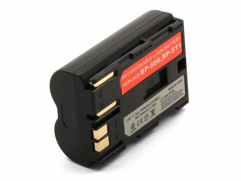 

Аккумулятор для Canon BP-508, BP-511, BP-511A (серый) 1500mAh, BP-508, BP-511, BP-511A, BP-512, BP-512A, BP-514, BP-522, BP-535, PL511W.857
