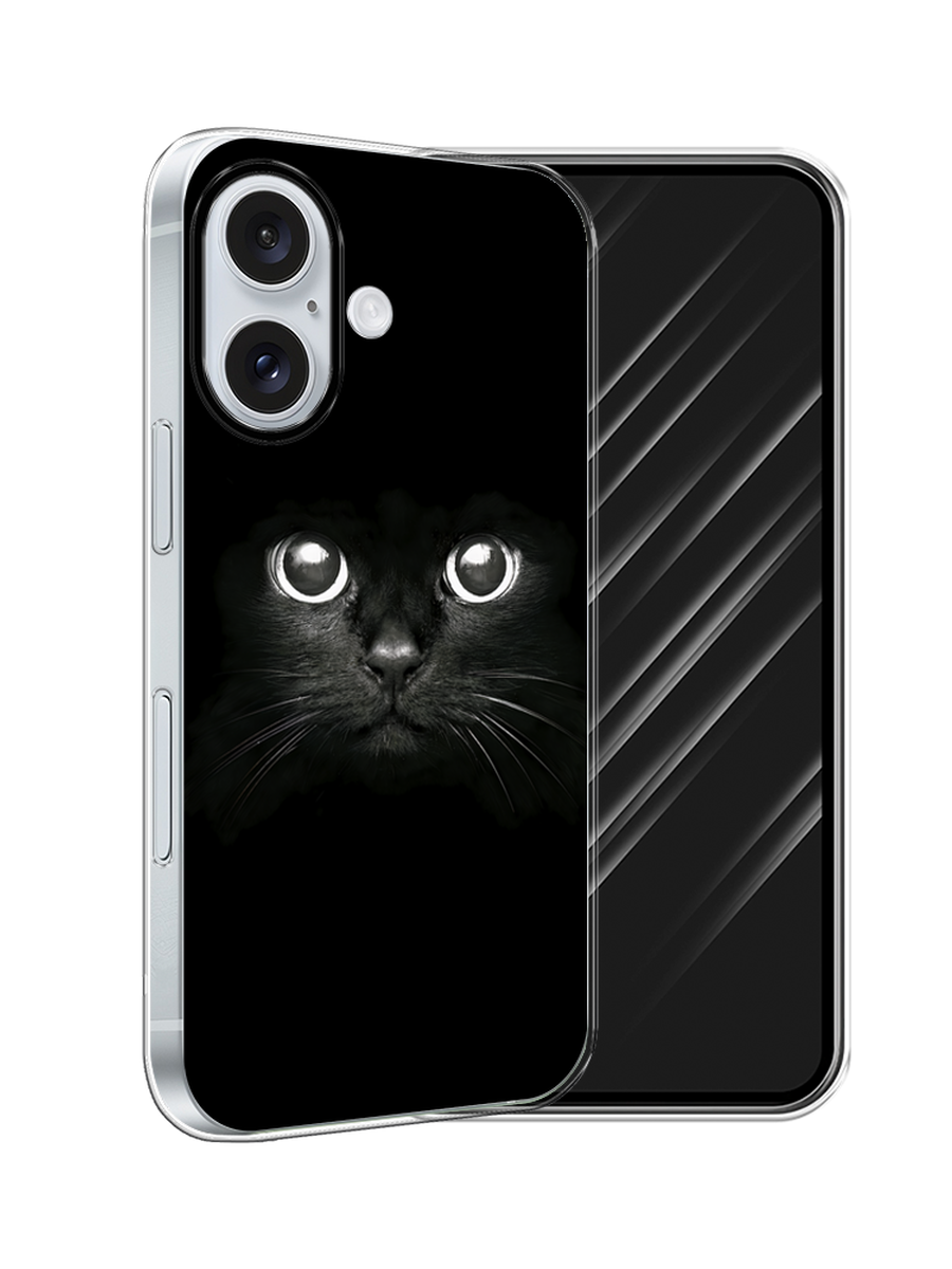 

Чехол Awog на Apple iPhone 16 "Взгляд черной кошки", Черный;белый;серый, 16050-1