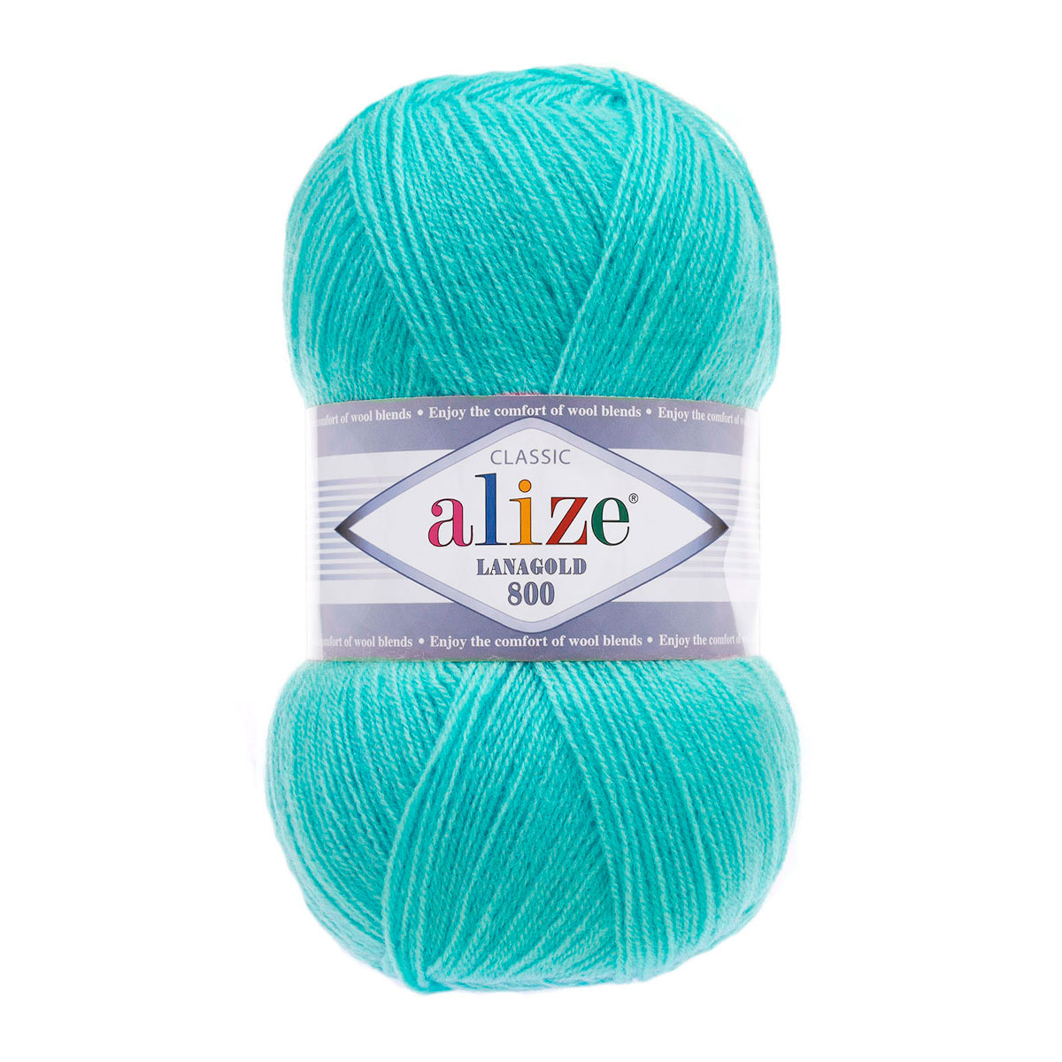 

Пряжа ALIZE Lanagold 800 100 г, 730 м (шерсть, акрил) (462 морская зелень), 5 мотков, Голубой