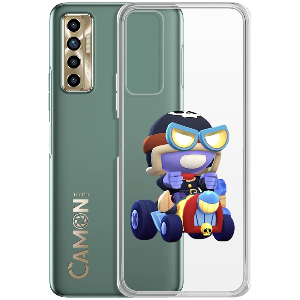 

Чехол-накладка Brawl Stars-Безумный Карл для Tecno Camon 17P