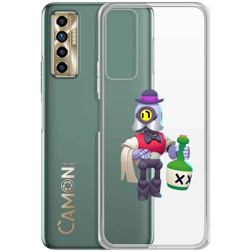 

Чехол-накладка Brawl Stars-Барли для Tecno Camon 17P