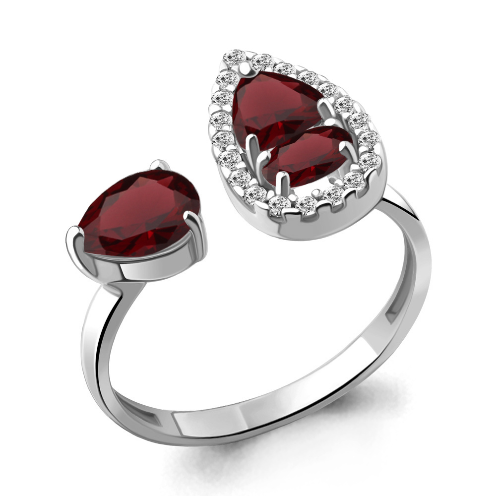 

Кольцо из серебра с гранатом Aquamarine Aquamarine 6948603А_925_р р. 20,5, 6948603А_925_р