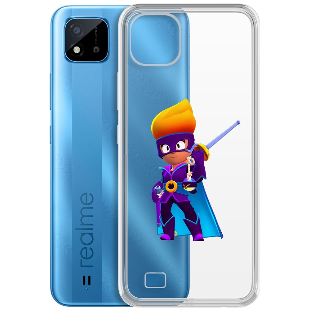 

Чехол-накладка Brawl Stars-Амбер де Ла Вега для Realme C20, Прозрачный