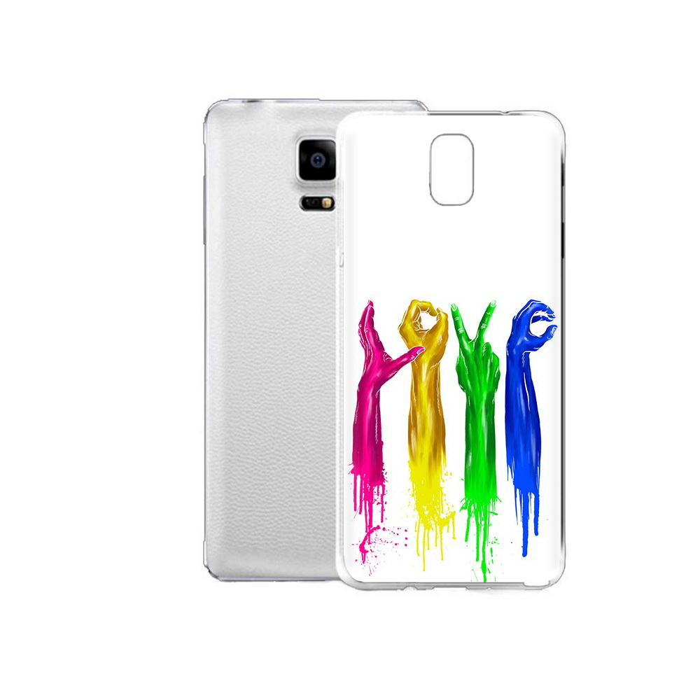 

Чехол MyPads Tocco для Samsung Galaxy Note Edge яркие руки love (PT11952.563.707), Прозрачный, Tocco