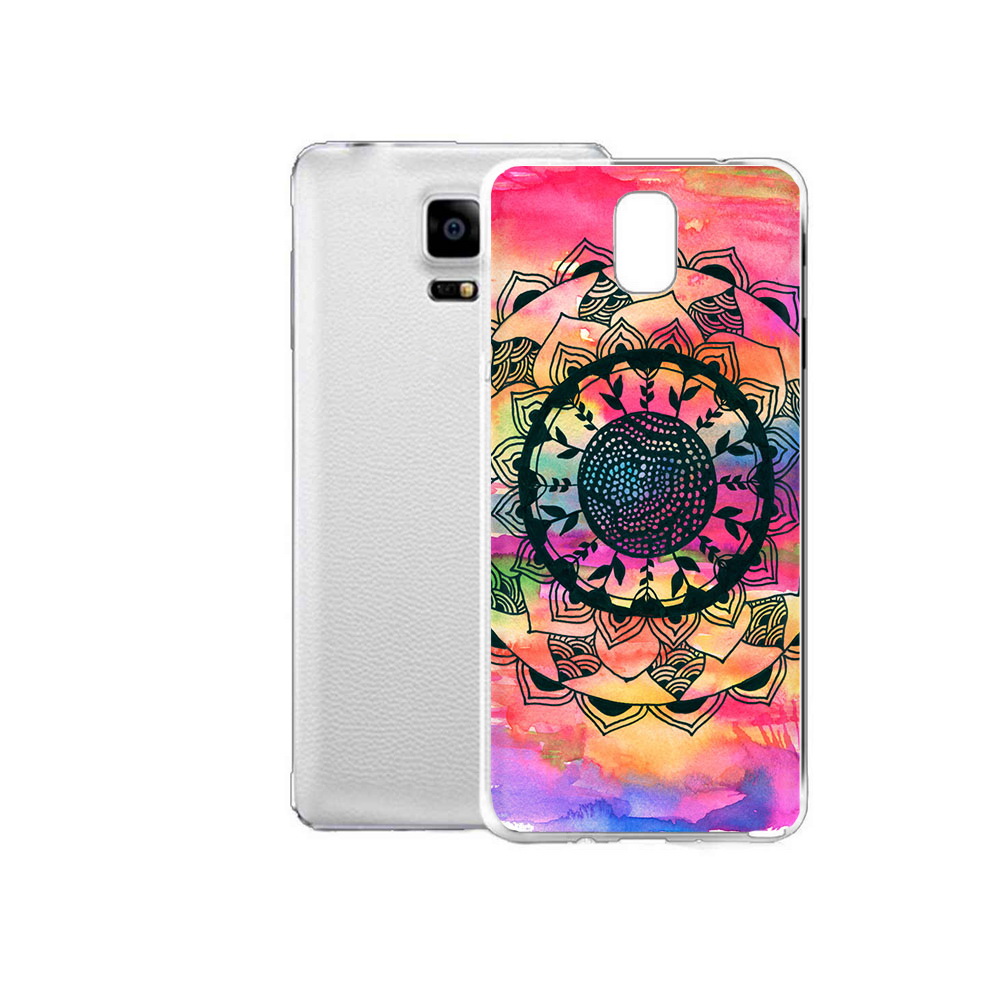 

Чехол MyPads Tocco для Samsung Galaxy Note Edge яркая абстракция круглый цветок, Прозрачный, Tocco