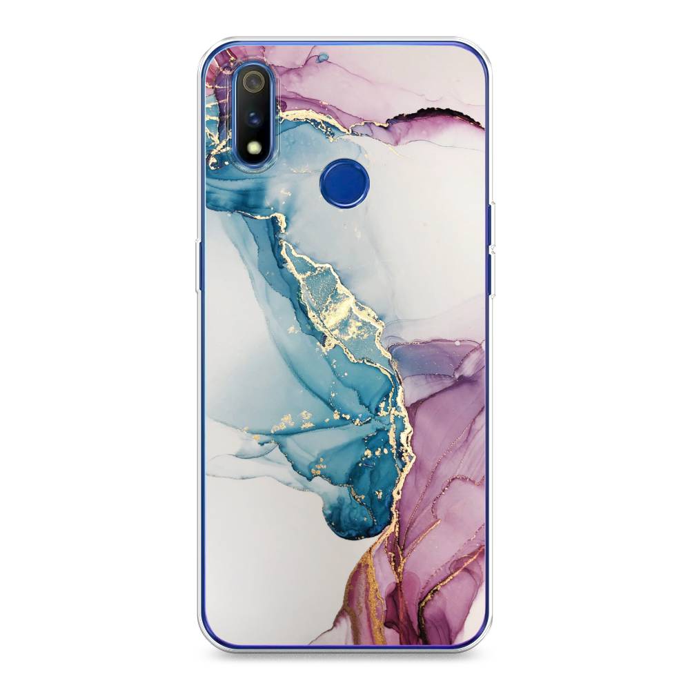 

Чехол на Realme 3 Pro "Розовые разводы рисунок", 251250-3