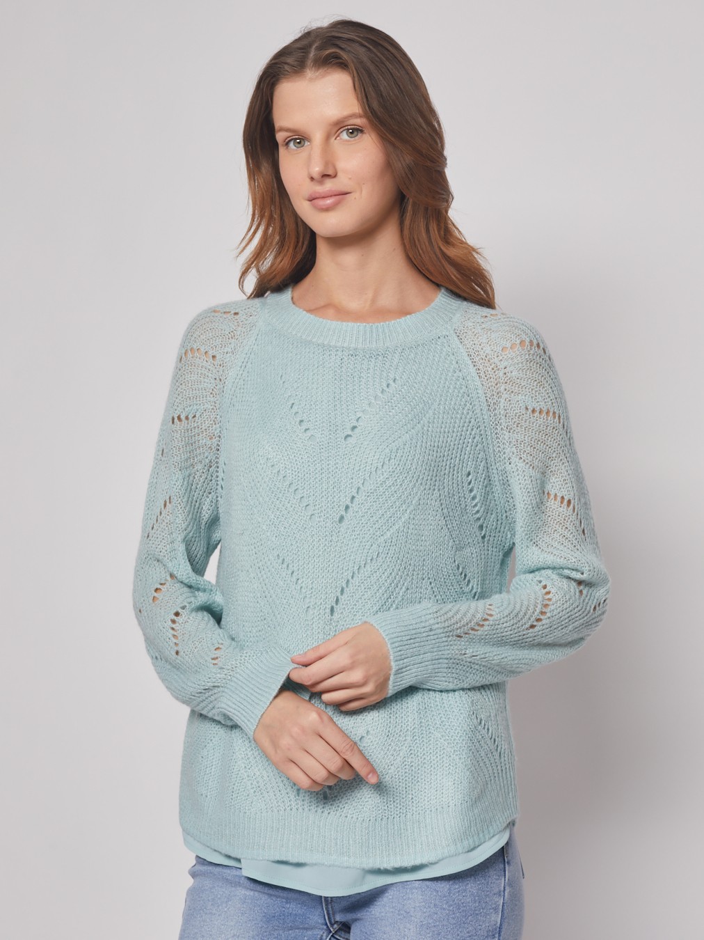 

Джемпер женский Zolla 222346756013 зеленый XL, 222346756013