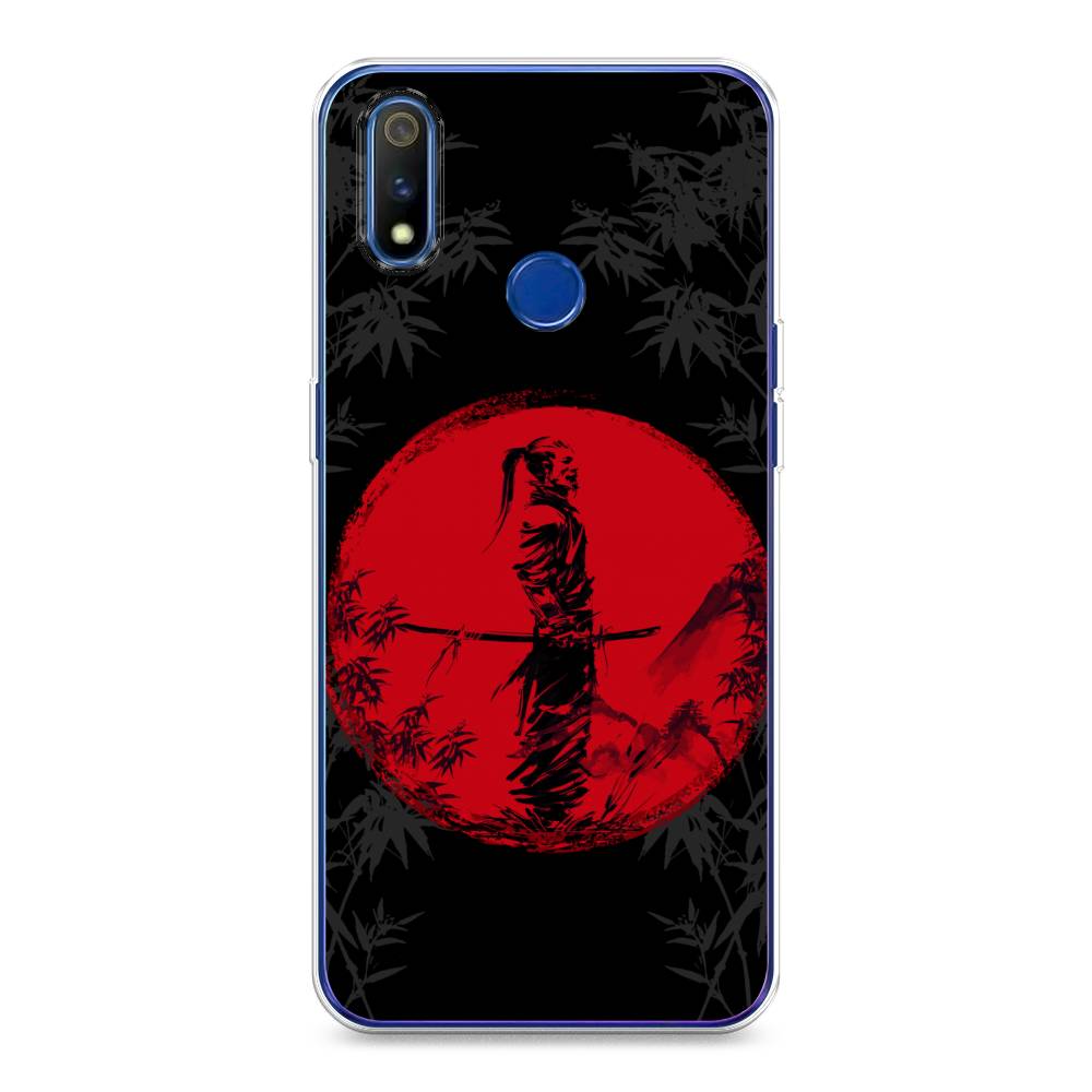 

Чехол на Realme 3 Pro "Самурай на красном фоне", Черный;красный;серый, 251250-4