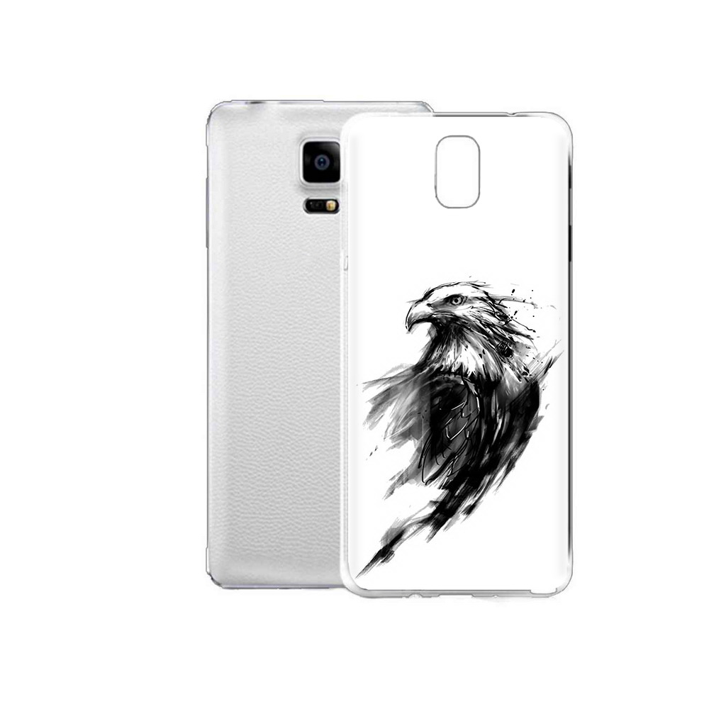 

Чехол MyPads Tocco для Samsung Galaxy Note Edge чб птица (PT11952.563.670), Прозрачный, Tocco