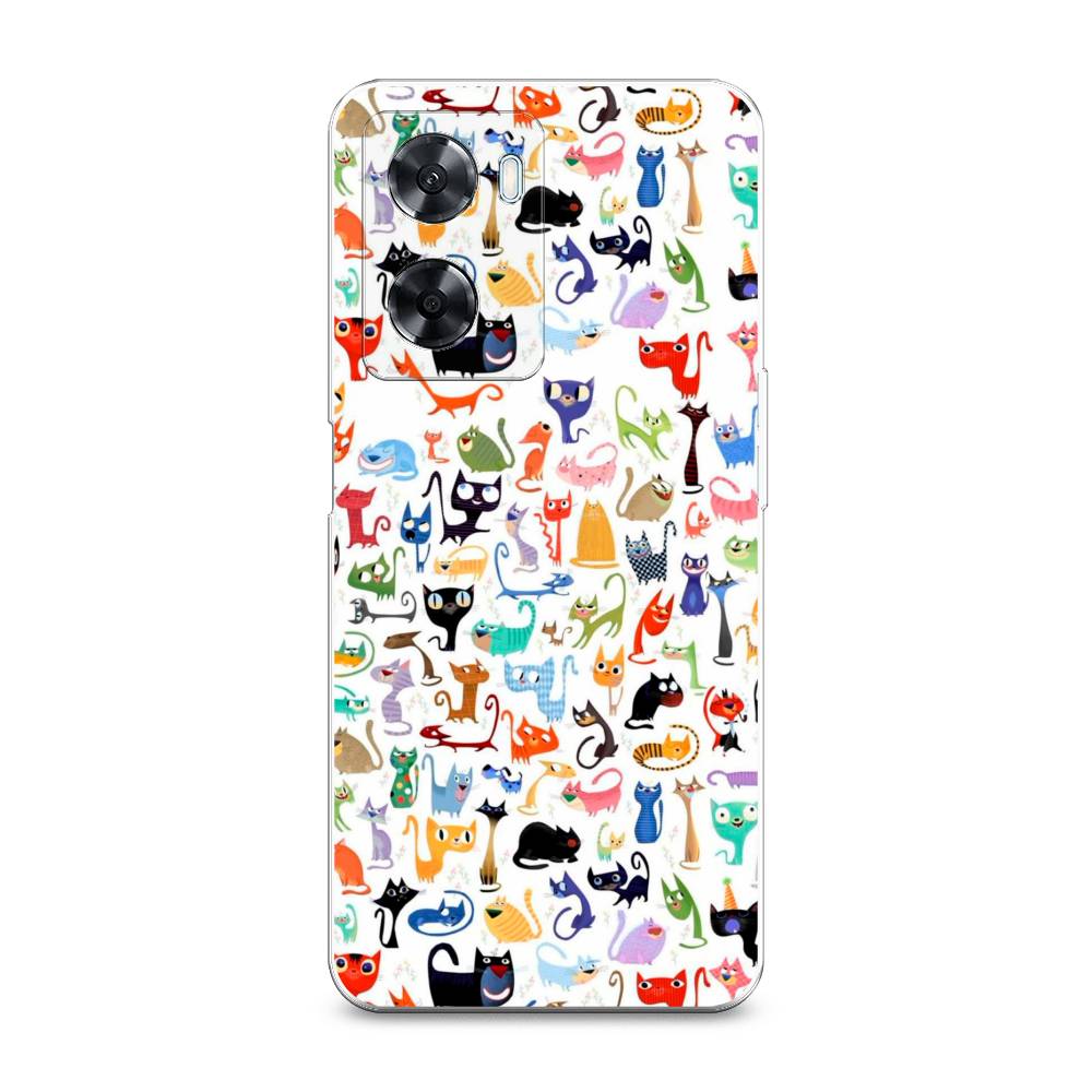 

Чехол на Oppo A57 4G "Цветные коты", Разноцветный, 2511550-1
