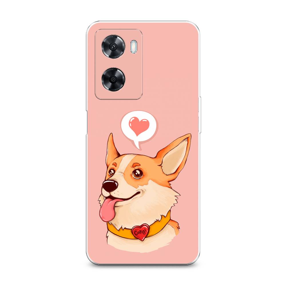 

Чехол на Oppo A57 4G "Корги язык", Розовый;коричневый, 2511550-1