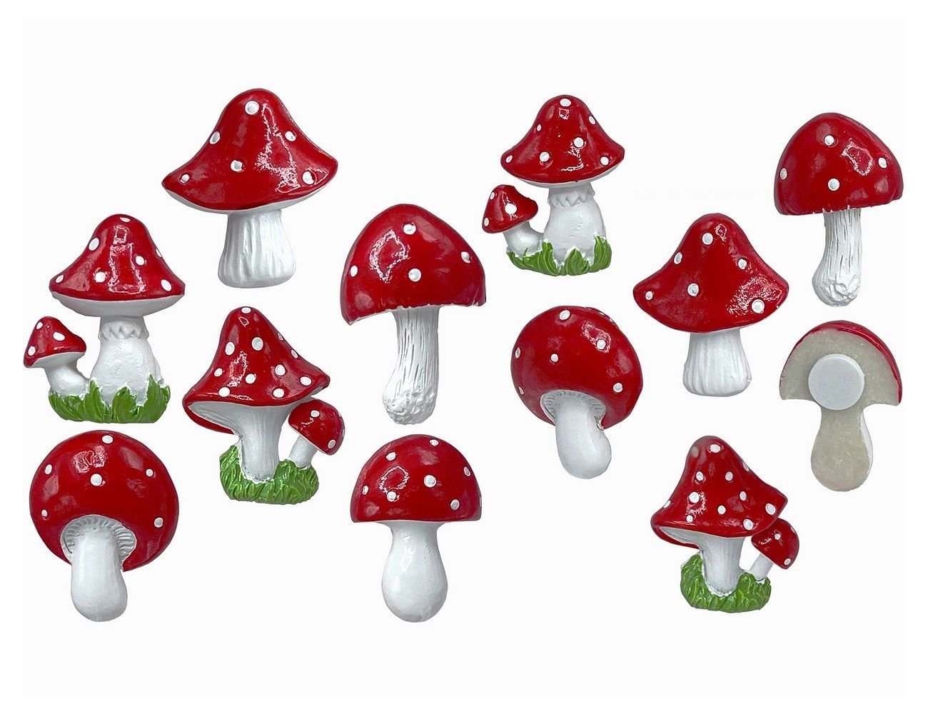 

Набор для декорирования ВЕСЕЛЫЕ МУХОМОРЧИКИ, на липучке, 4 см, 12 шт., Breitner, Разноцветный, 59-0020