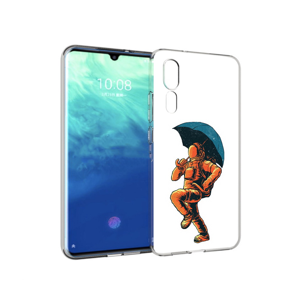 

Чехол MyPads Tocco для ZTE Axon 10 Pro шагающий космонавт с зонтом (PT134302.444.695), Прозрачный, Tocco