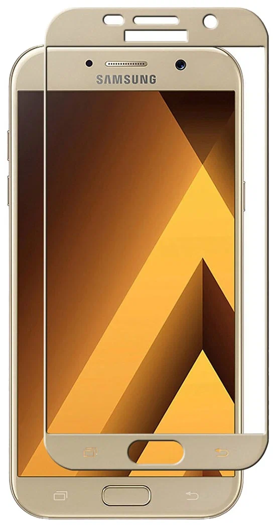 

Защитное стекло для Samsung A520F Galaxy A5 (2017) полное покрытие, золотой