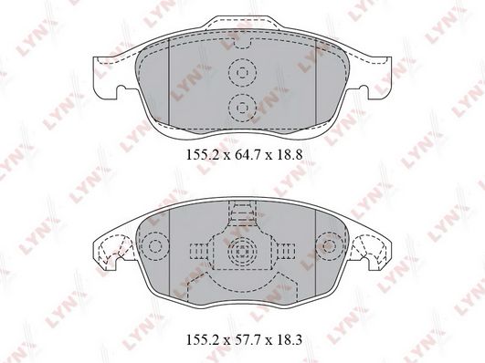 

Тормозные колодки LYNXauto передние для Citroen C4 Picasso 2006- BD2223