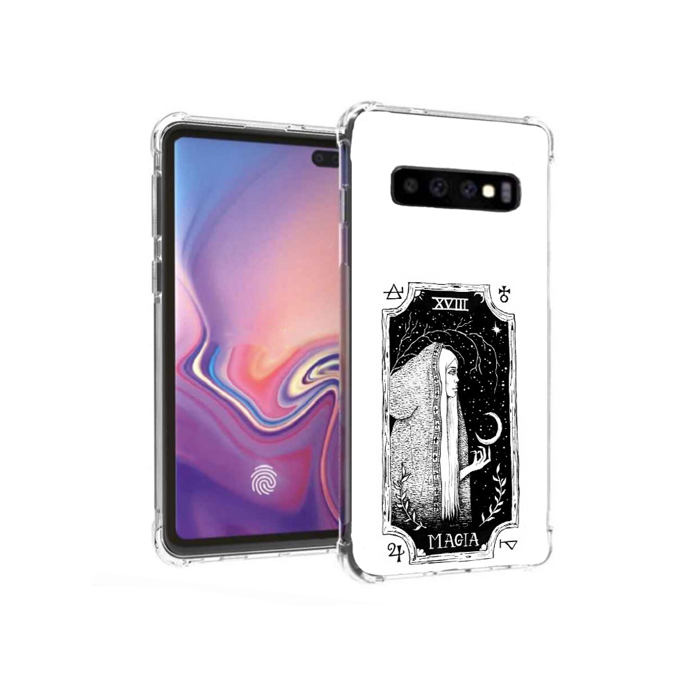 

Чехол MyPads Tocco для Samsung Galaxy S10+ лунная магия (PT125670.500.447), Прозрачный, Tocco