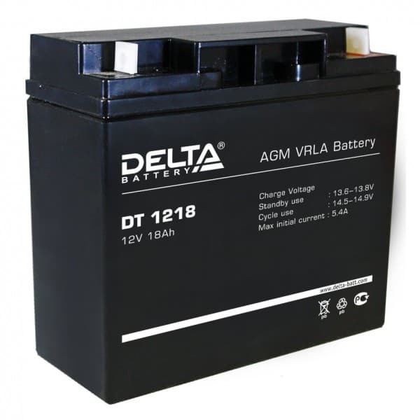 Аккумулятор для ИБП DELTA BATTERY DT 1218 7 А/ч 12 В (DT1218.)