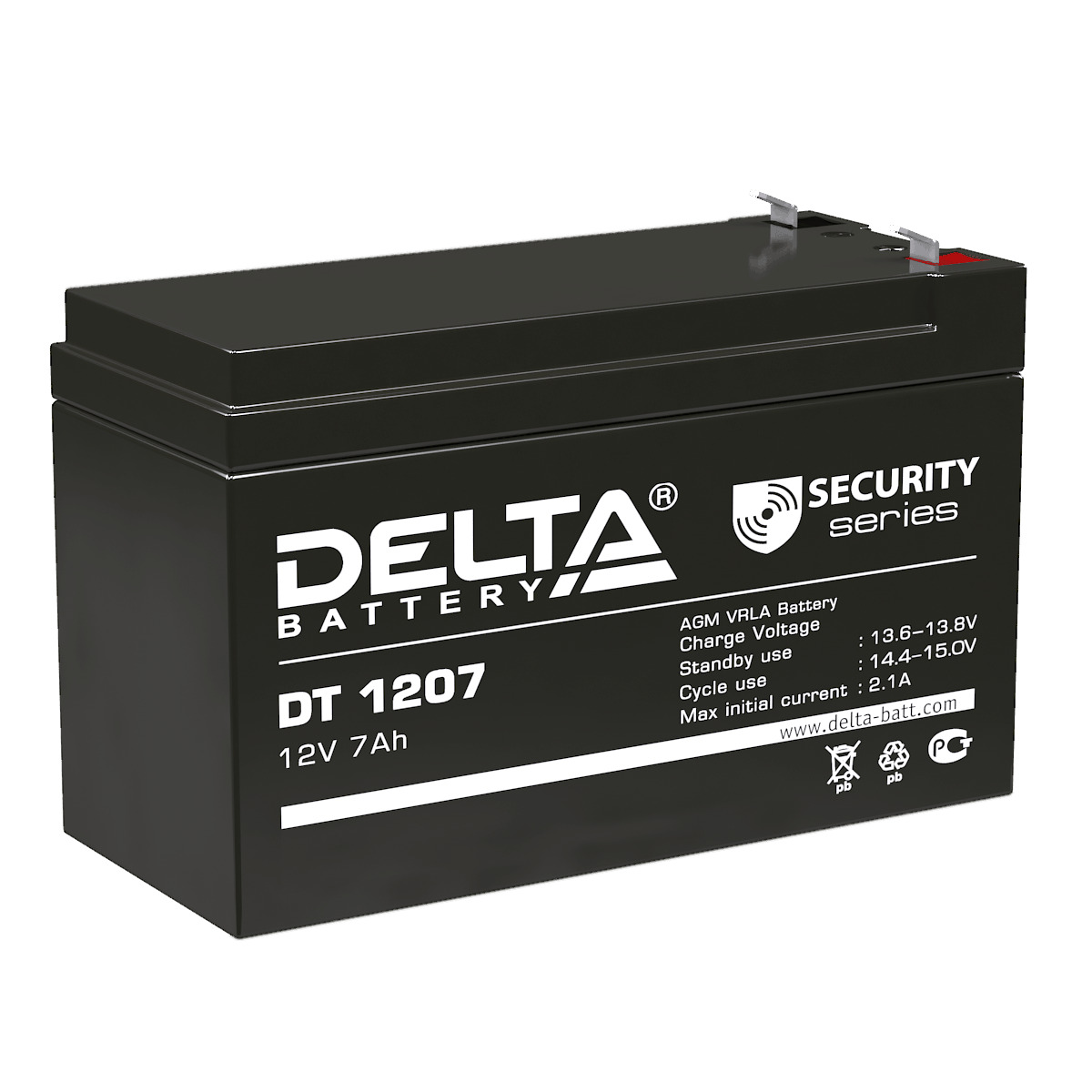 Аккумулятор для ИБП DELTA BATTERY DT 1207 7 А/ч 12 В (DT1207.)