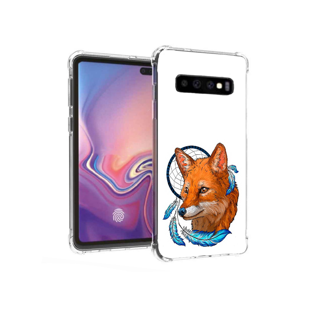 

Чехол MyPads Tocco для Samsung Galaxy S10+ лиса и ловец снов (PT125670.500.438), Прозрачный, Tocco