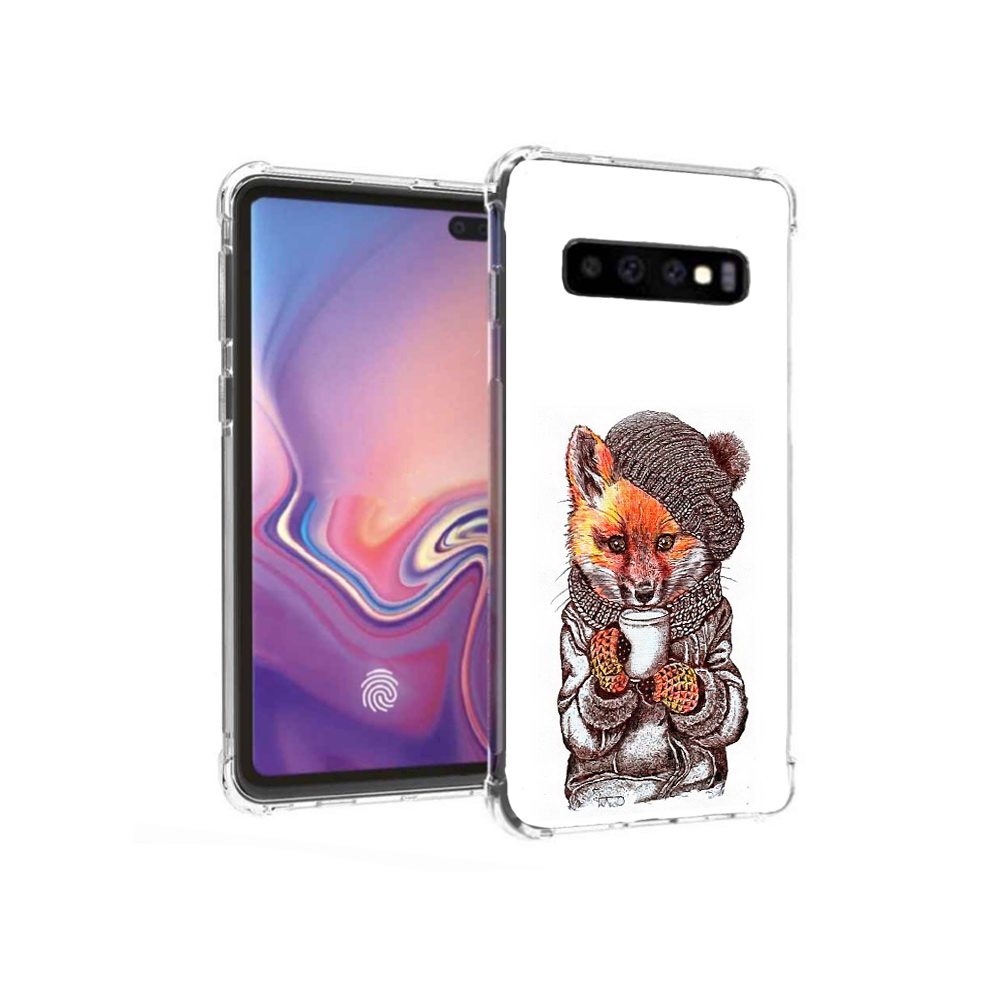 

Чехол MyPads Tocco для Samsung Galaxy S10+ лиса в шапке (PT125670.500.437), Tocco