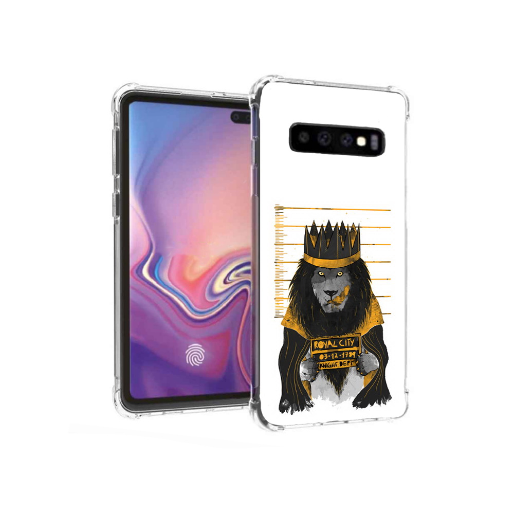 

Чехол MyPads Tocco для Samsung Galaxy S10+ лев в законе (PT125670.500.435), Прозрачный, Tocco