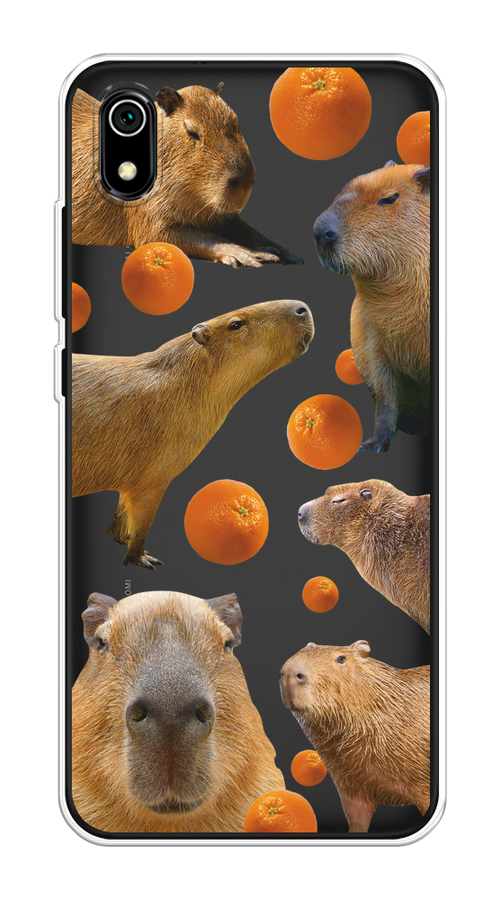 

Чехол на Xiaomi Redmi 7A "Капибара и апельсины", Бежевый;оранжевый, 35450-1