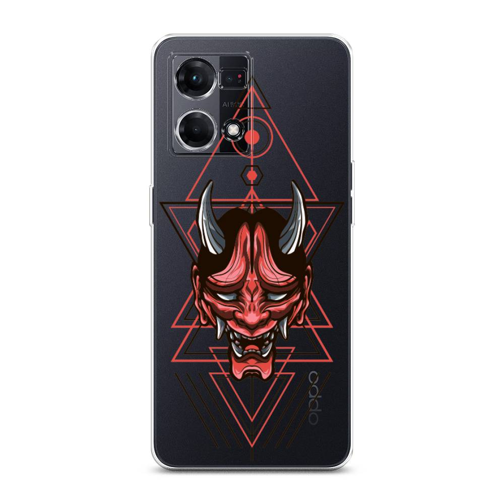 

Чехол на Oppo Reno 7 4G "Hanya Oni mask", Серый;красный;черный, 2511450-4