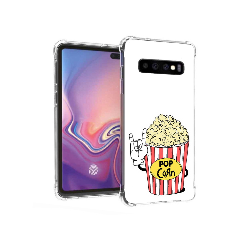 

Чехол MyPads Tocco для Samsung Galaxy S10+ крутой попкорн (PT125670.500.427), Прозрачный, Tocco