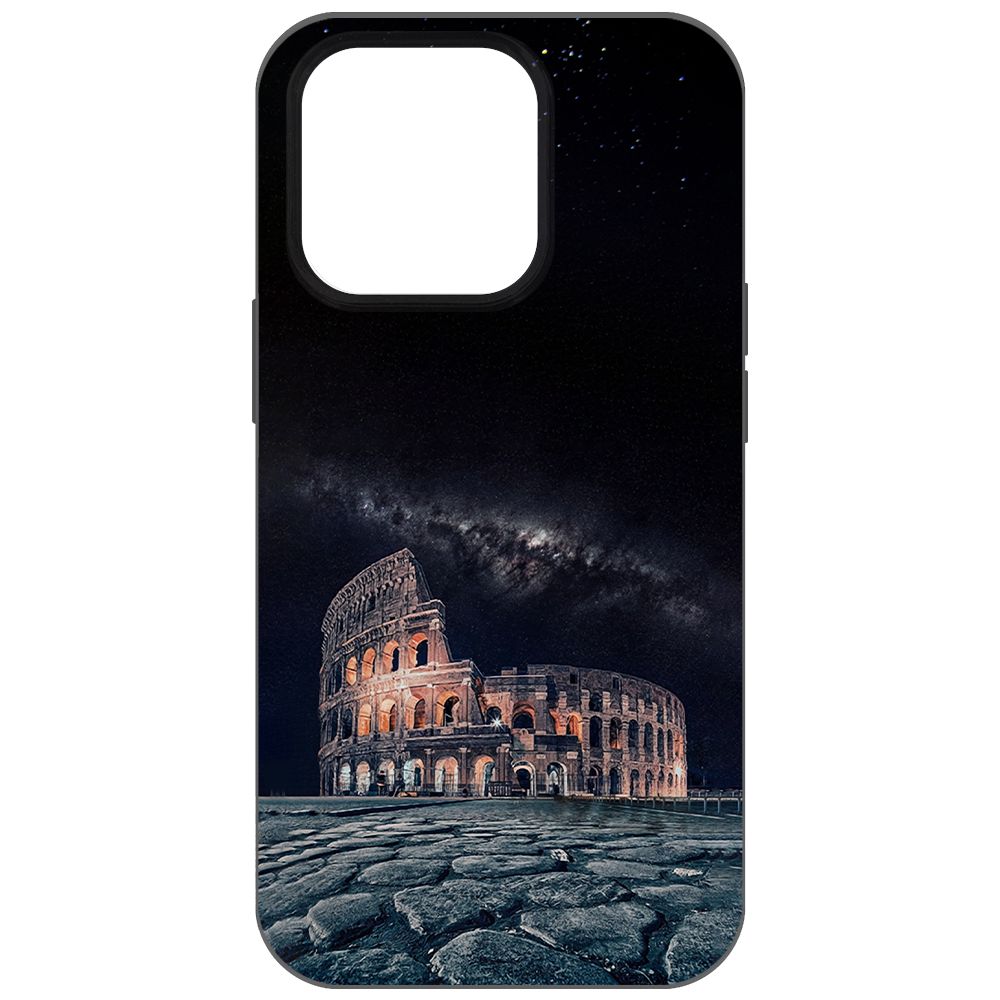

Чехол-накладка Krutoff Soft Case Италия, Колизей для iPhone 14 Pro черный