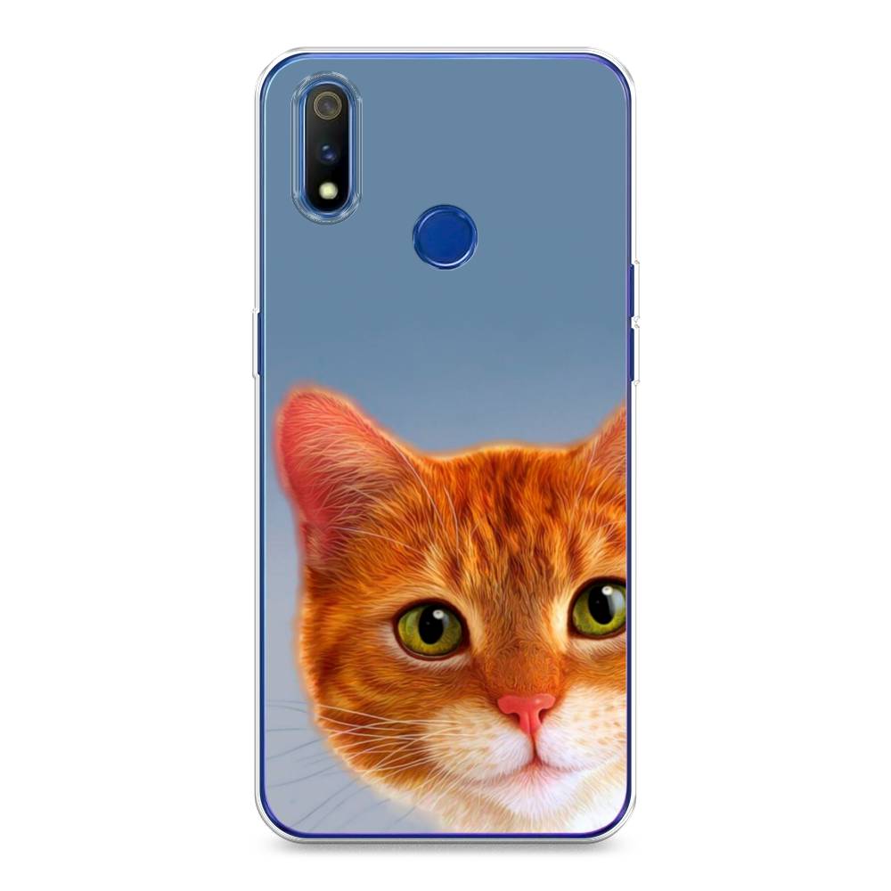 

Чехол на Realme 3 Pro "Любопытный котик", Коричневый, 251250-1