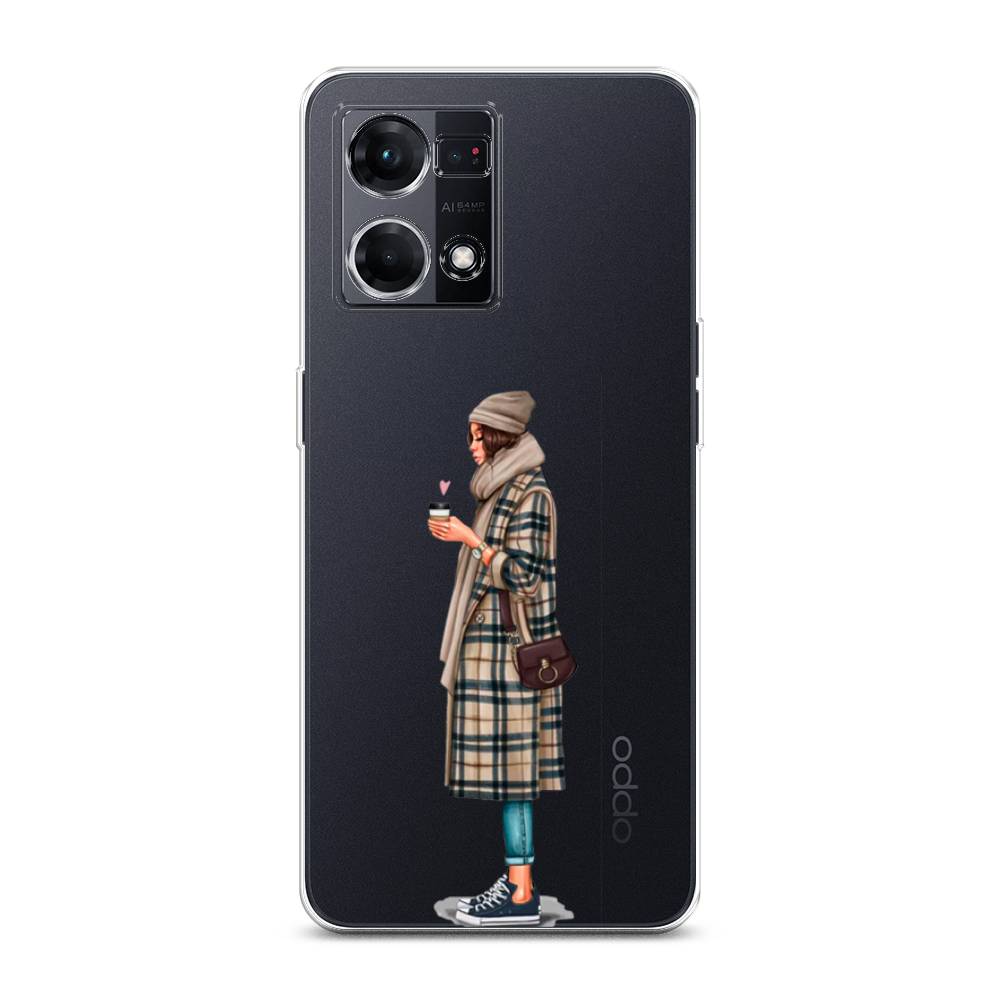 

Чехол на Oppo Reno 7 4G "Утренний кофе", Коричневый;бежевый, 2511450-6