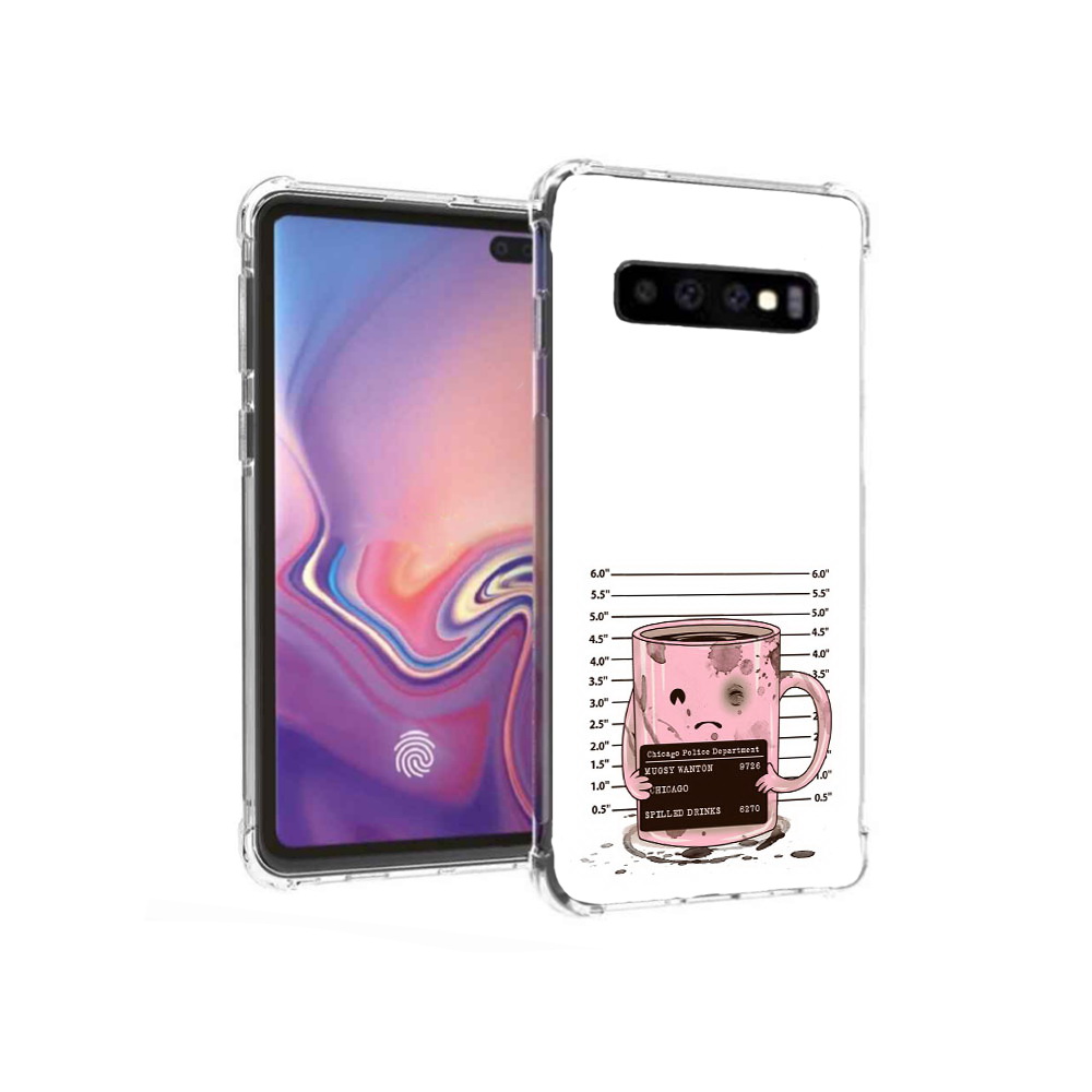 

Чехол MyPads Tocco для Samsung Galaxy S10+ кружка (PT125670.500.420), Прозрачный, Tocco