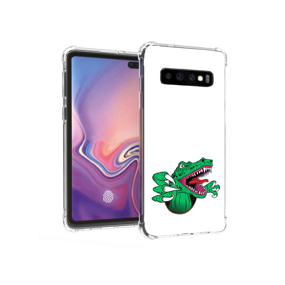 

Чехол MyPads Tocco для Samsung Galaxy S10+ крокодил (PT125670.500.417), Прозрачный, Tocco