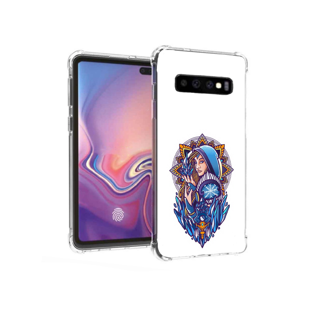 

Чехол MyPads Tocco для Samsung Galaxy S10+ кристал мейден дота 2 (PT125670.500.415), Прозрачный, Tocco