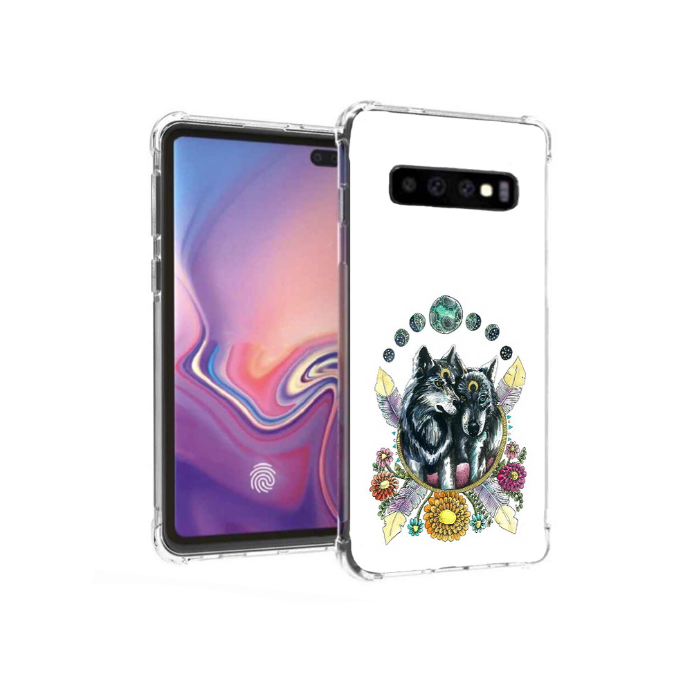 Чехол MyPads Tocco для Samsung Galaxy S10+ красивые волки абстракция (PT125670.500.408)