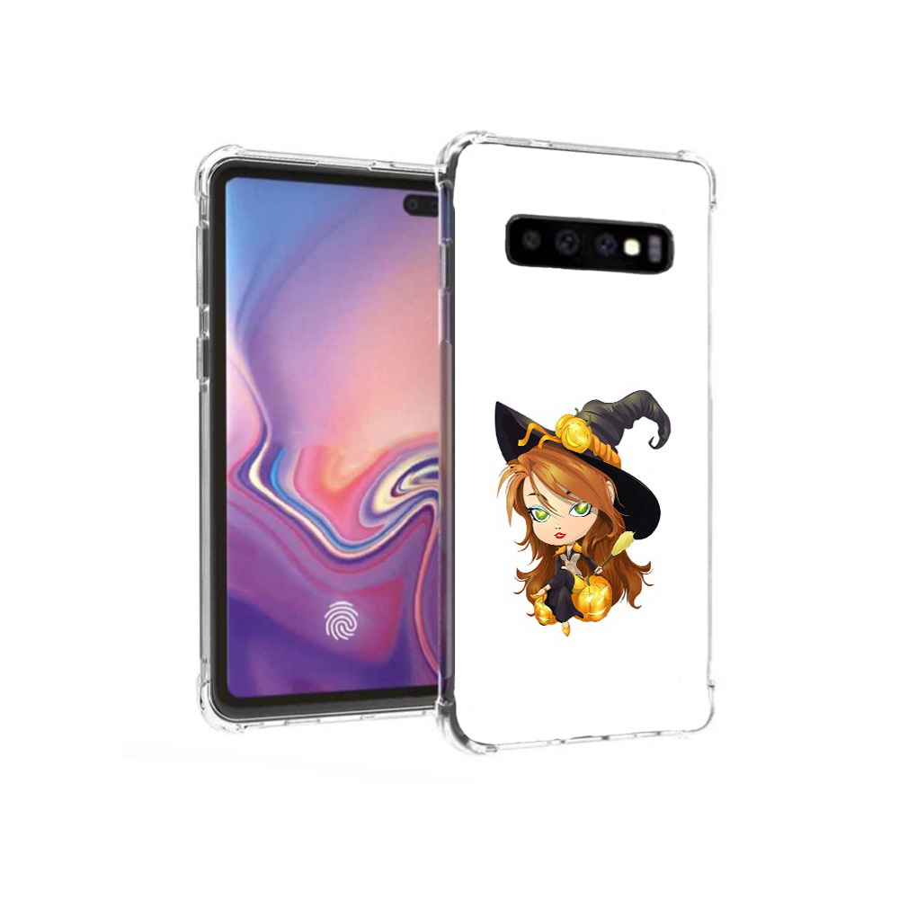 

Чехол MyPads Tocco для Samsung Galaxy S10+ Ведьмочка (PT125670.500.40), Прозрачный, Tocco