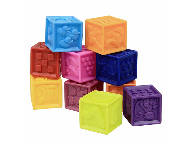 Мягкие кубики Battat One Two Squeeze 68602 кубики мягкие b toys battat 68602 1